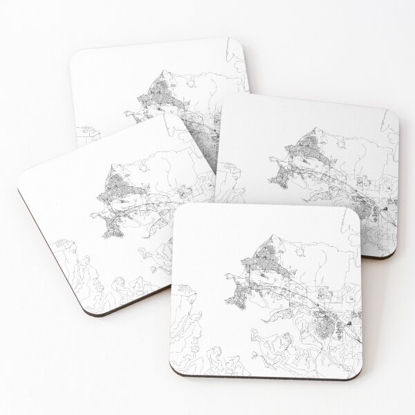 Item preview, Darwin White Map designed and sold by multiplicitymap.