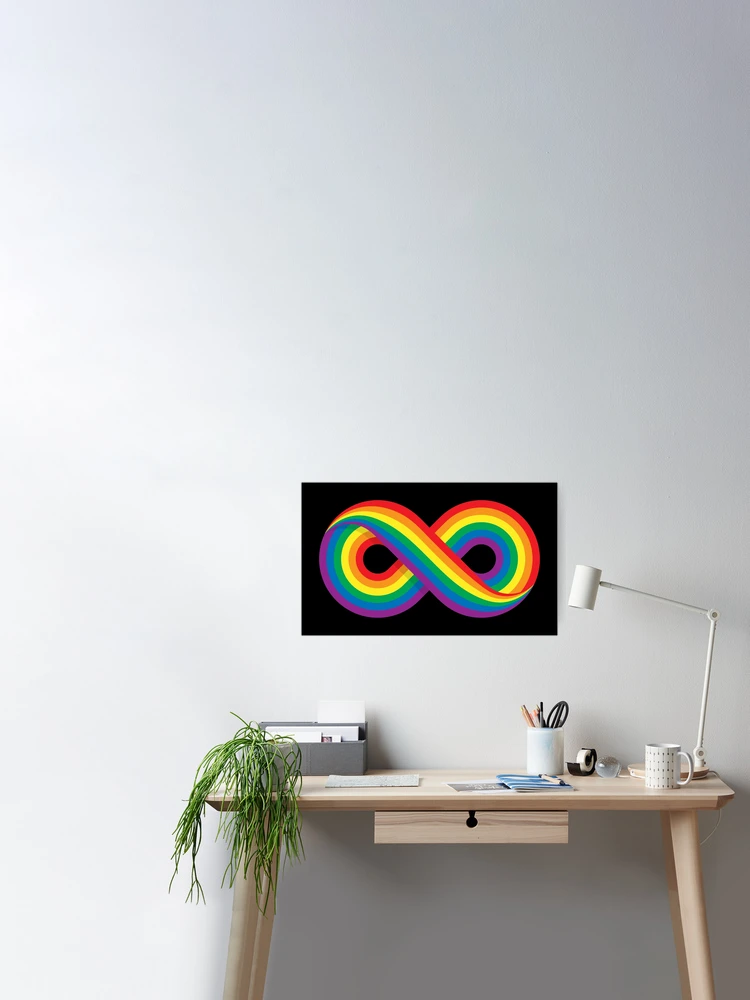 Figure 8 Infinity Sign Rainbow Flag LGBT Vector Sign Symbol