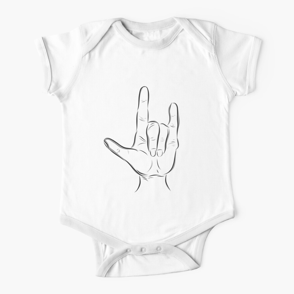 I Love You In Asl Ii Baby One Piece By Rmcbuckeye Redbubble