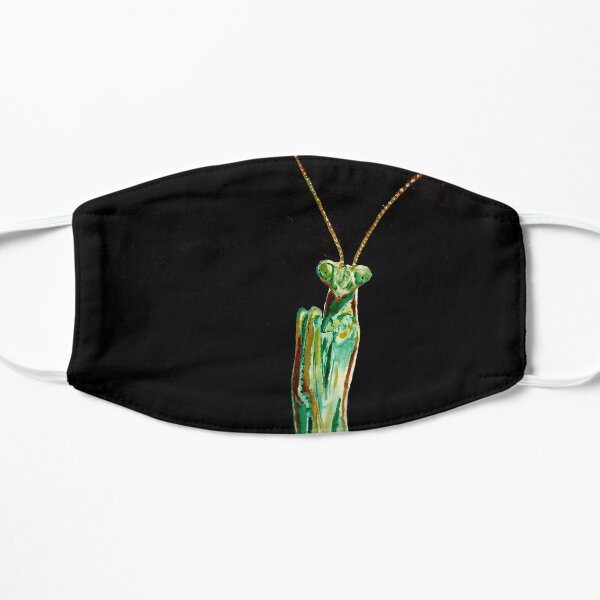Praying Mantis on Black Flat Mask