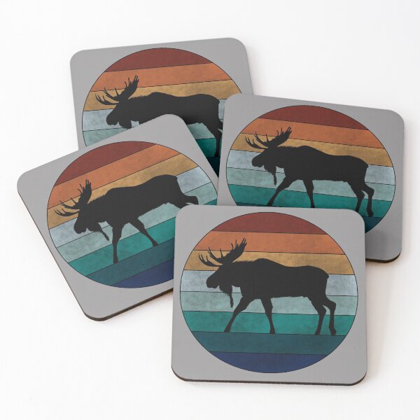 Item preview, Retro Moose Sunset designed and sold by GyngerGarza.