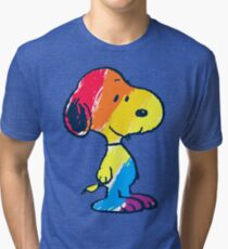 Snoopy Colorful Tri-blend T-Shirt