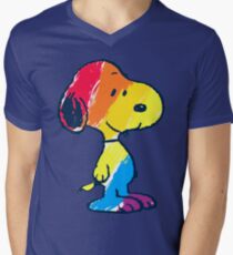 Snoopy Colorful Men's V-Neck T-Shirt