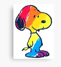 Snoopy Colorful Canvas Print