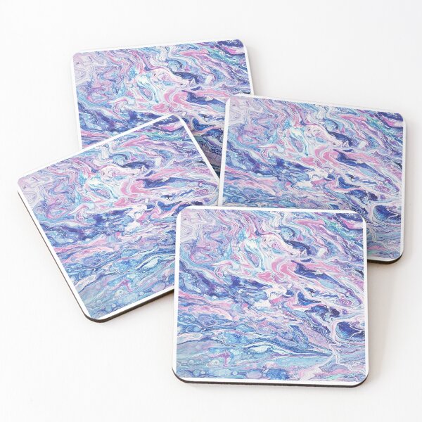 Item preview, abstract cell fluid art in blue pink purple designed and sold by Awesomefamily.