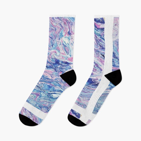 Item preview, abstract cell fluid art in blue pink purple designed and sold by Awesomefamily.