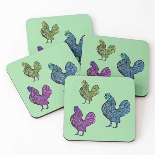 Item preview, Cartoon Rooster Chickens Sticker Pack Colorful designed and sold by emm-j.