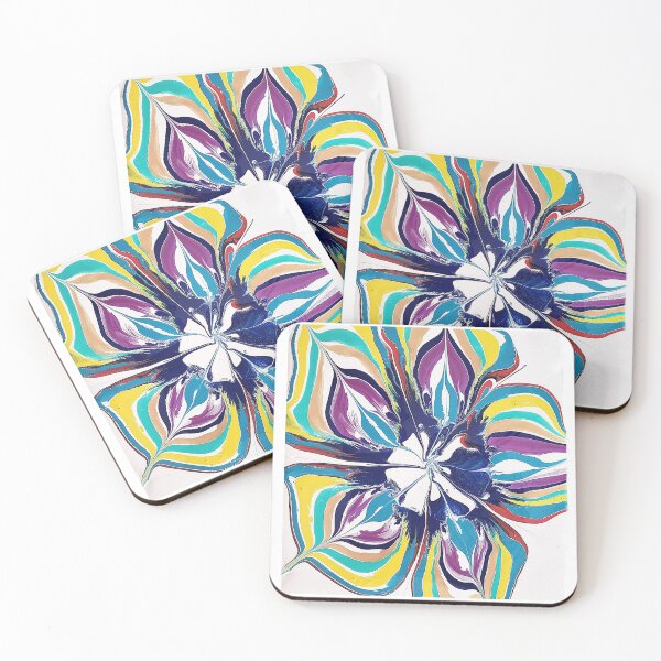 Item preview, Flower fluid art in rainbow designed and sold by Awesomefamily.