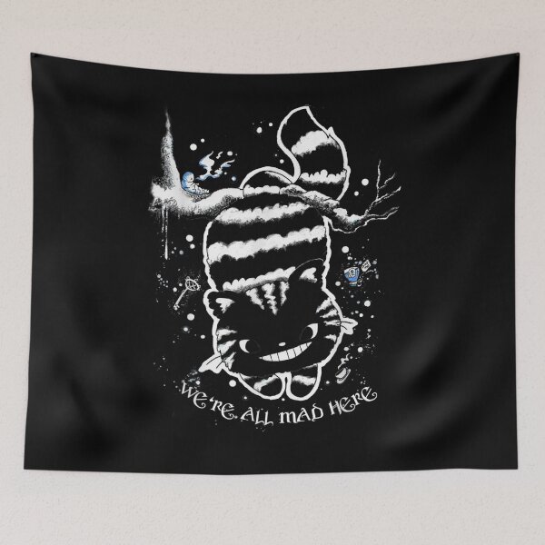 Item preview, Cheshire Cat Alice In Wonderland We're All Mad Here designed and sold by shirleyfinley.