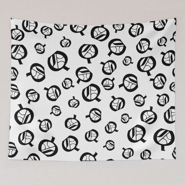 Item preview, Q – Old English Initial Black Letter Q  Pattern  designed and sold by Typeglyphs.