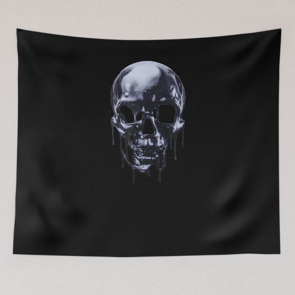 Item preview, Skull Art Chrome Skull Airbrush Skull Skull Tattoo Metal designed and sold by shirleyfinley.