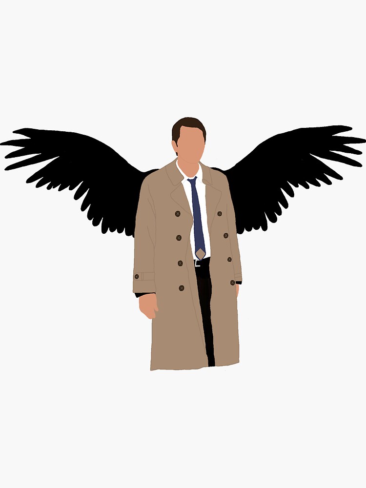 Castiel Wings Sticker for Sale by NerdKeepers