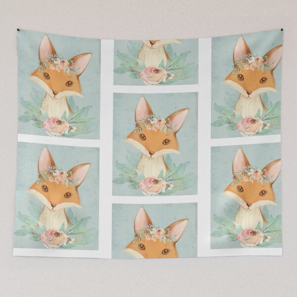 Item preview, Floral fox design designed and sold by Tfeefuntshirts.
