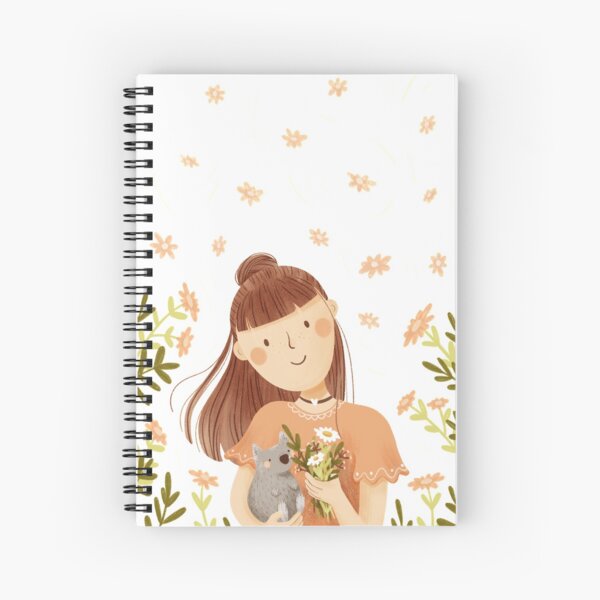 A Girl with Her Wombat Spiral Notebook
