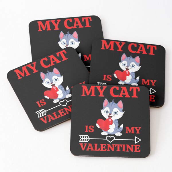 Item preview, Cute Kitty Gift For Kitten Lovers Cat Is My Valentine Heart designed and sold by lolahomya.
