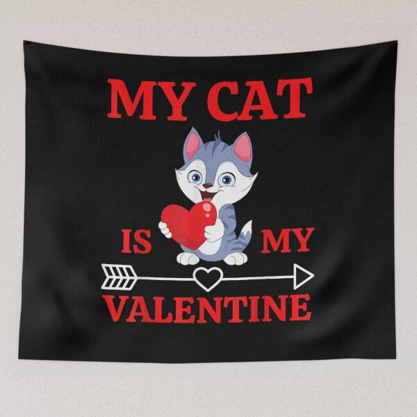 Item preview, Cute Kitty Gift For Kitten Lovers Cat Is My Valentine Heart designed and sold by lolahomya.