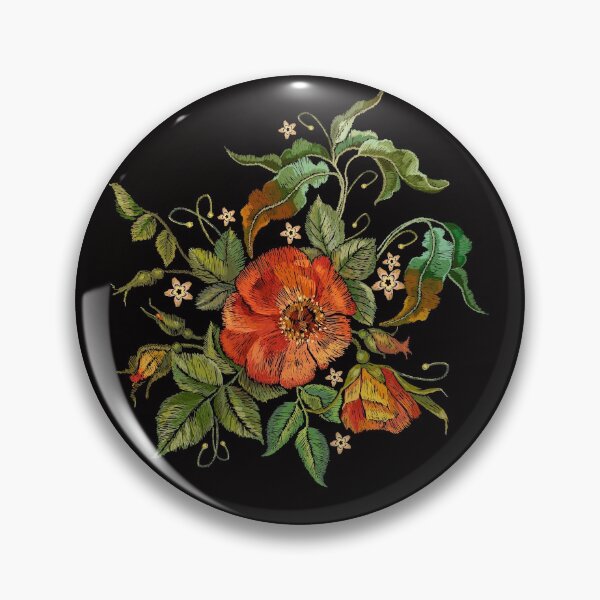 Item preview, Embroidery wild roses designed and sold by matrioshka.