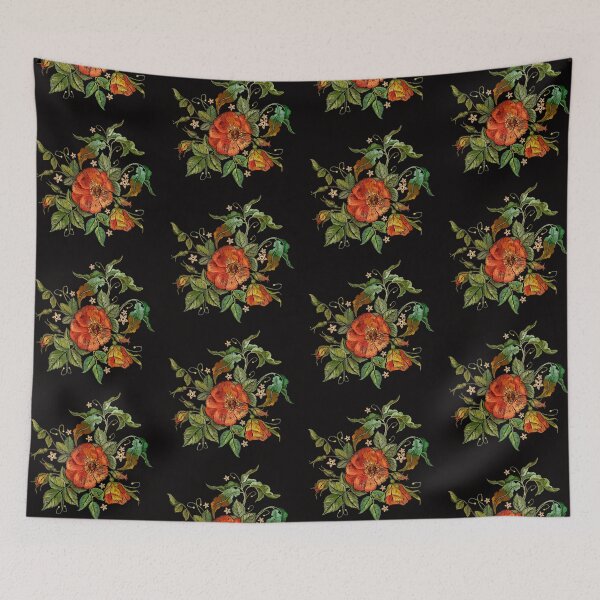 Item preview, Embroidery wild roses designed and sold by matrioshka.