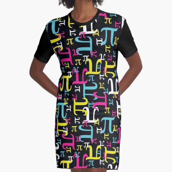 Pieces of Pi (CYMK) Graphic T-Shirt Dress