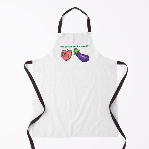 Item preview, Copy of Peach and Eggplant Emojis - I'm Gettin' Lucky Tonight designed and sold by The White Bat.