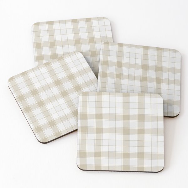 Aperçu de l'œuvre Cream Plaid Tartan Textured Pattern créée et vendue par Siu-Hong Mok.