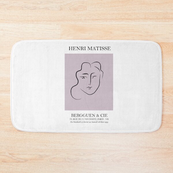 Item preview, lady face art print inspired by Henri Matisse, one line minimal wall art designed and sold by shreya ranjan.