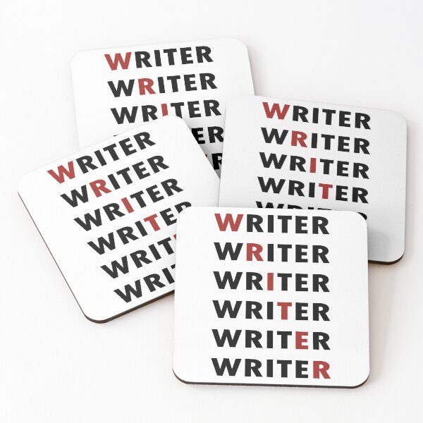 Item preview, Author Writing Job Simple Design in Black and Red designed and sold by NamColors.