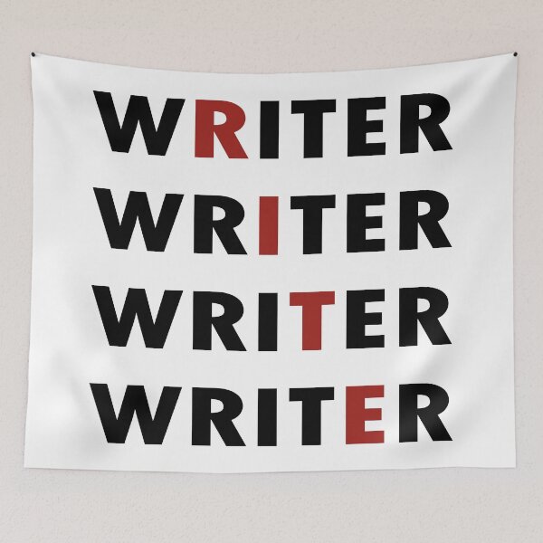 Item preview, Author Writing Job Simple Design in Black and Red designed and sold by NamColors.