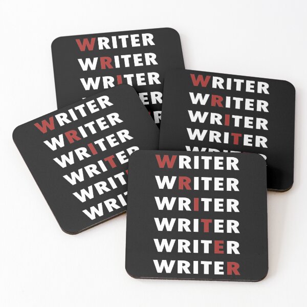 Item preview, Author Writing Job Simple Design in white and Red designed and sold by NamColors.