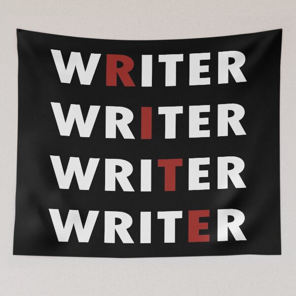 Item preview, Author Writing Job Simple Design in white and Red designed and sold by NamColors.