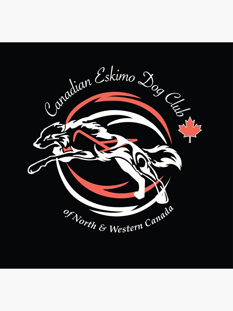 Thumbnail 3 of 3, Sticker, Canadian Eskimo Dog Club of Northern and Western Canada - logo 1 blk designed and sold by CEDClub.