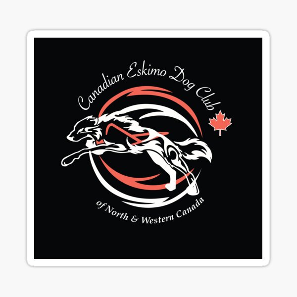 Canadian Eskimo Dog Club of Northern and Western Canada - logo 1 blk Sticker