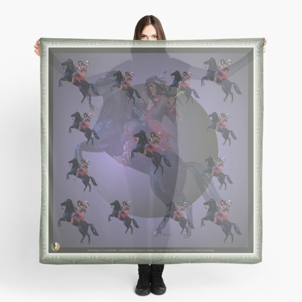 D1G1TAL-M00DZ ~ Tokvi-Kava, Black Mustang by tasmanianartist for Karl May Friends Scarf