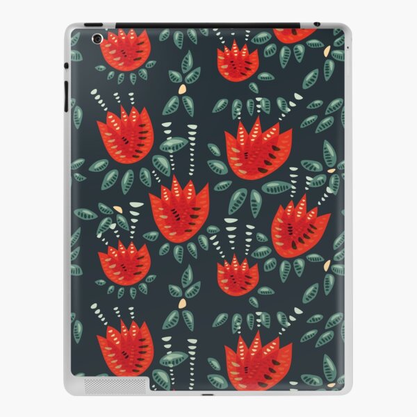 Beautiful Red Abstract Tulip Pattern iPad Skin
