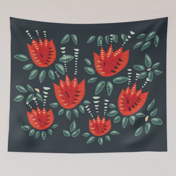 Item preview, Beautiful Red Abstract Tulip Pattern designed and sold by Boriana Giormova.