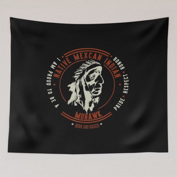 Item preview, Mohawk Native American Indian Retro Vintage Retro Chief designed and sold by ninapfvu.