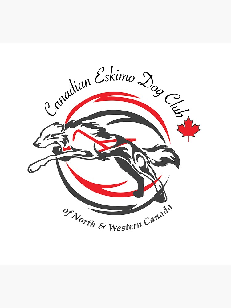 Thumbnail 3 of 3, Sticker, Canadian Eskimo Dog Club of Northern and Western Canada - logo 1 White designed and sold by CEDClub.