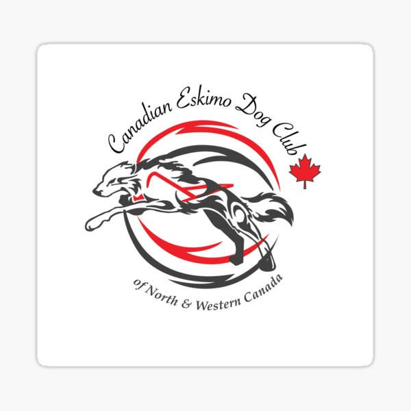 Canadian Eskimo Dog Club of Northern and Western Canada - logo 1 White Sticker