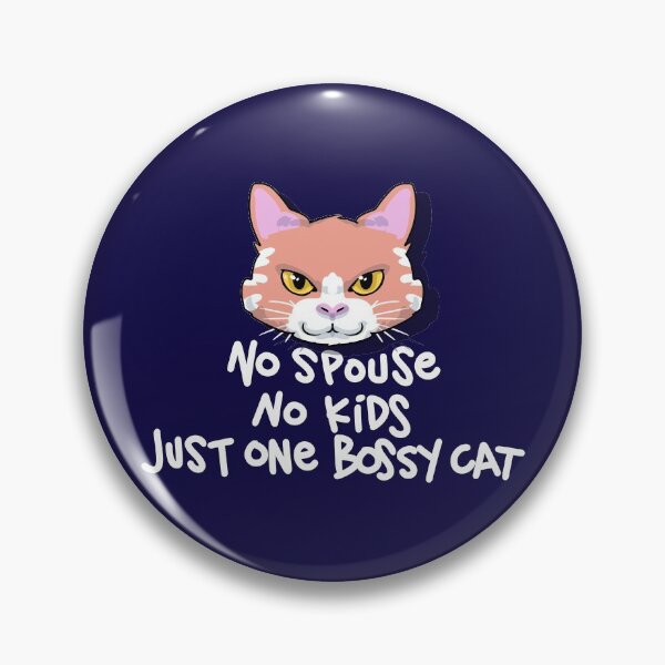 Item preview, Funny Cat Person No Spouse No Kids Just One Bossy Cat Hand Drawn Design designed and sold by PlumGood.