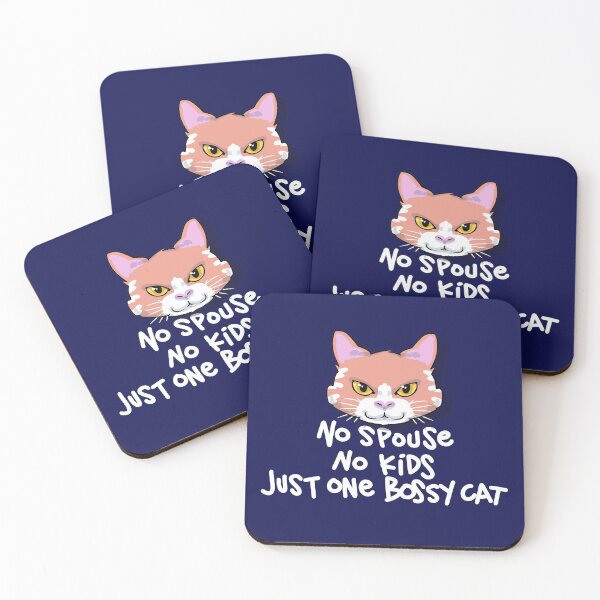 Item preview, Funny Cat Person No Spouse No Kids Just One Bossy Cat Hand Drawn Design designed and sold by PlumGood.