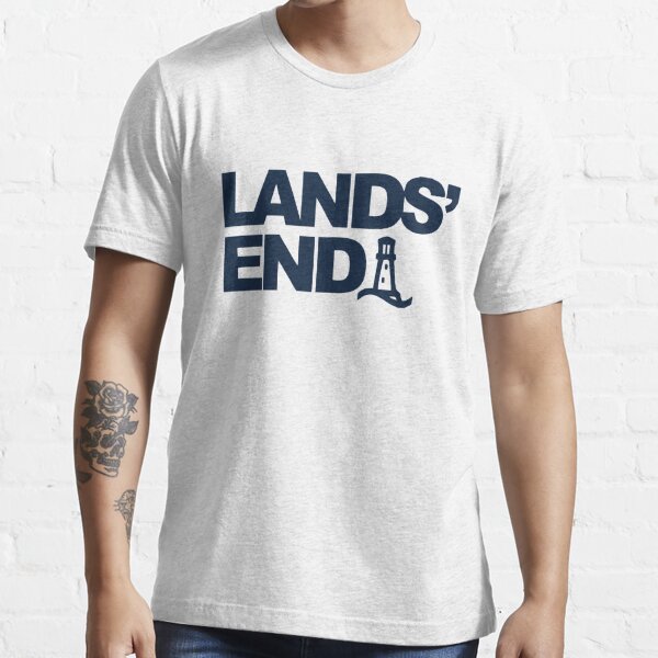 Mode Shirts T-shirts Lands’ End Lands\u2019 End T-shirt zwart kabel steek casual uitstraling 
