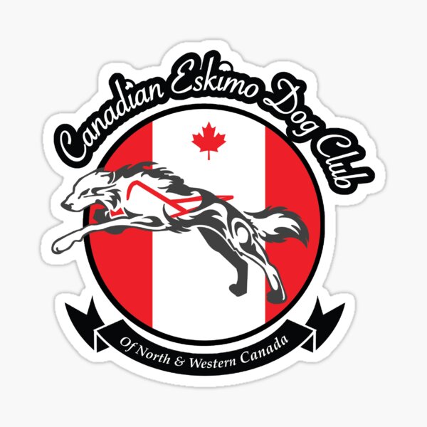 Canadian Eskimo Dog Club of North & Western Canada logo 2 transparent Sticker