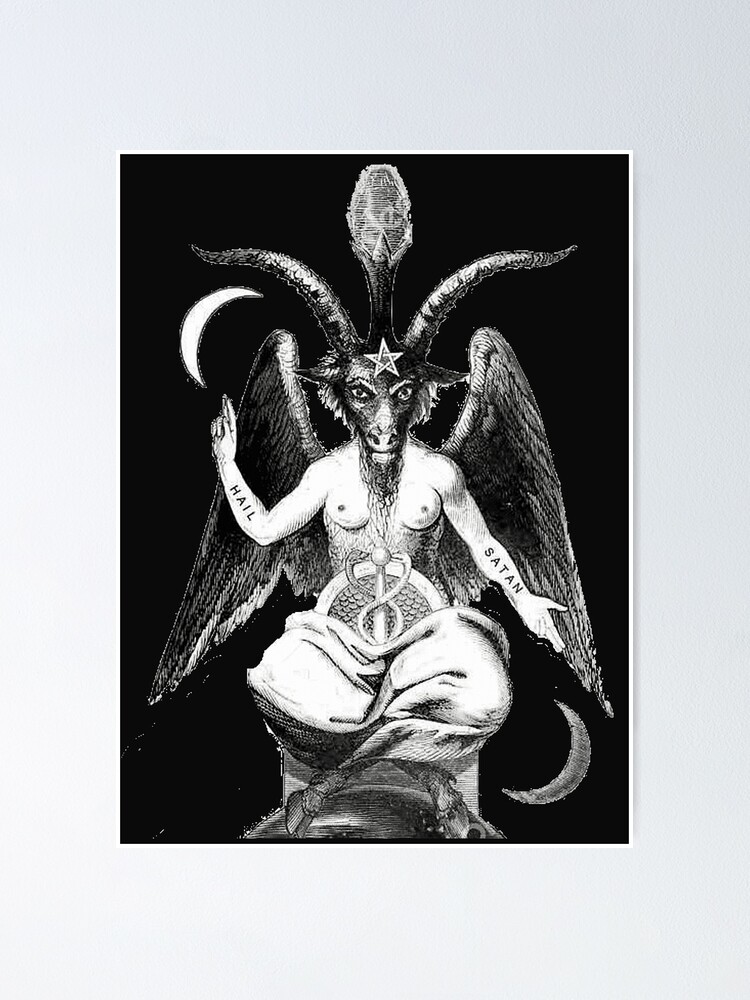 Satan Dark Satanic Baphomet King Metal Tin Sign Poster Vintage Art Wall  Decor 12 x 8 inch