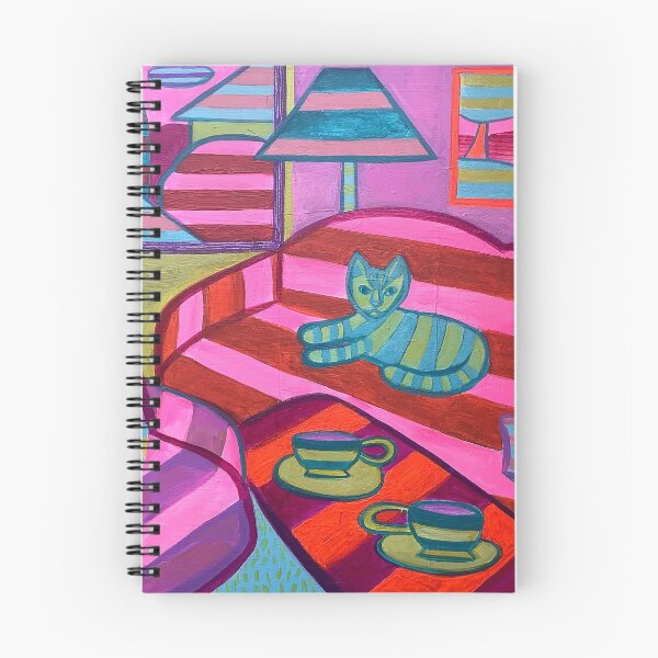 Item preview, Striped Interior with Cat designed and sold by Sossie Vanek.