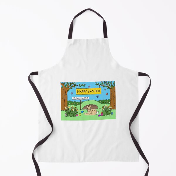 Item preview, Covid 19 Happy Easter Self-isolating Cartoon Bunny designed and sold by KateTaylor.