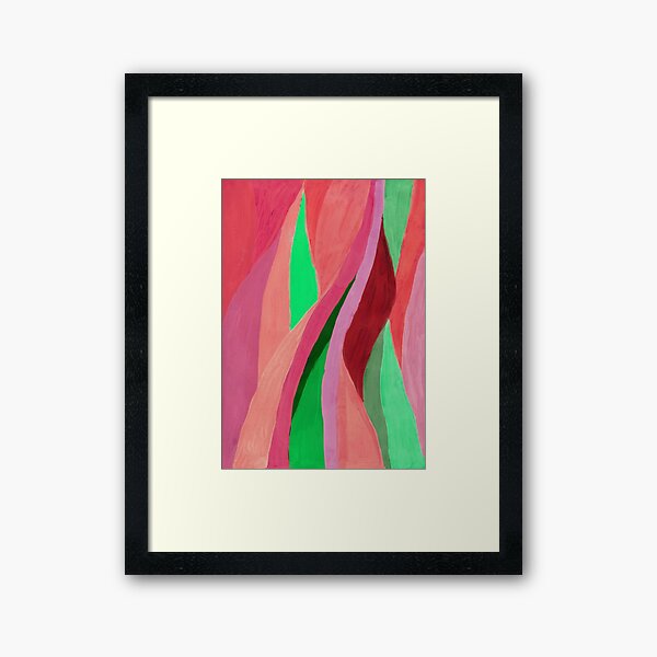 Painting, Modern Art contemporary. lines wave fire gradient