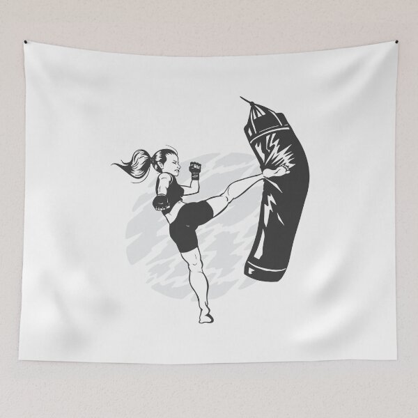 Item preview, Woman martial arts martial arts kickboxer designed and sold by DerSenat.