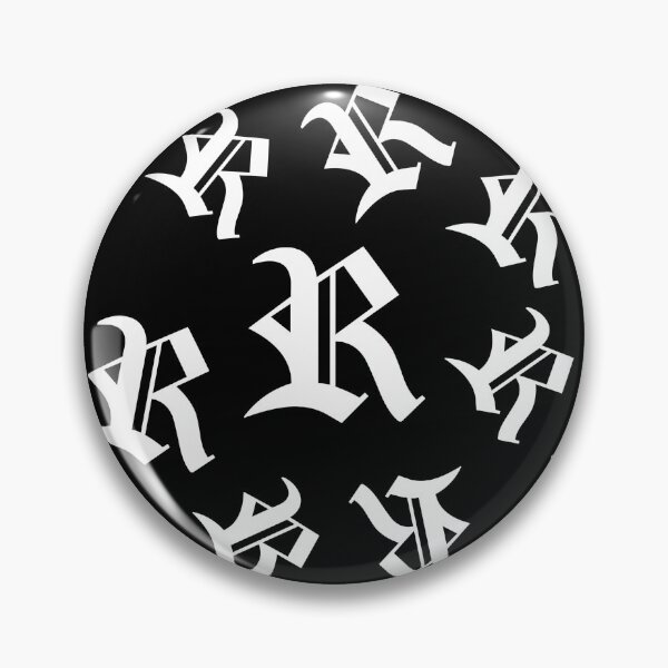 Item preview, R – Old English Initial White Letter R Pattern  designed and sold by Typeglyphs.
