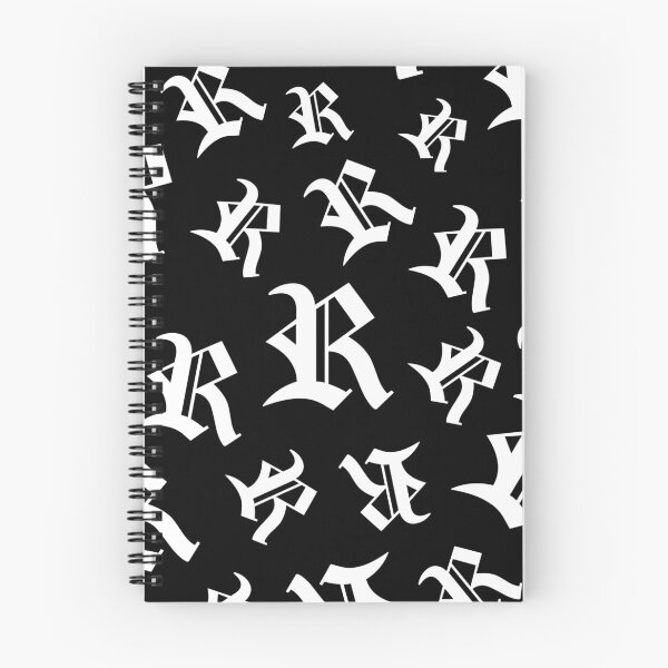 Item preview, R – Old English Initial White Letter R Pattern  designed and sold by Typeglyphs.