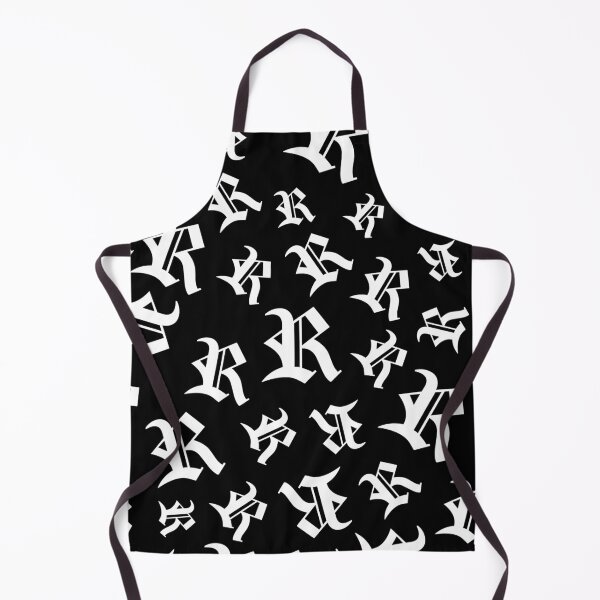 Item preview, R – Old English Initial White Letter R Pattern designed and sold by Typeglyphs.